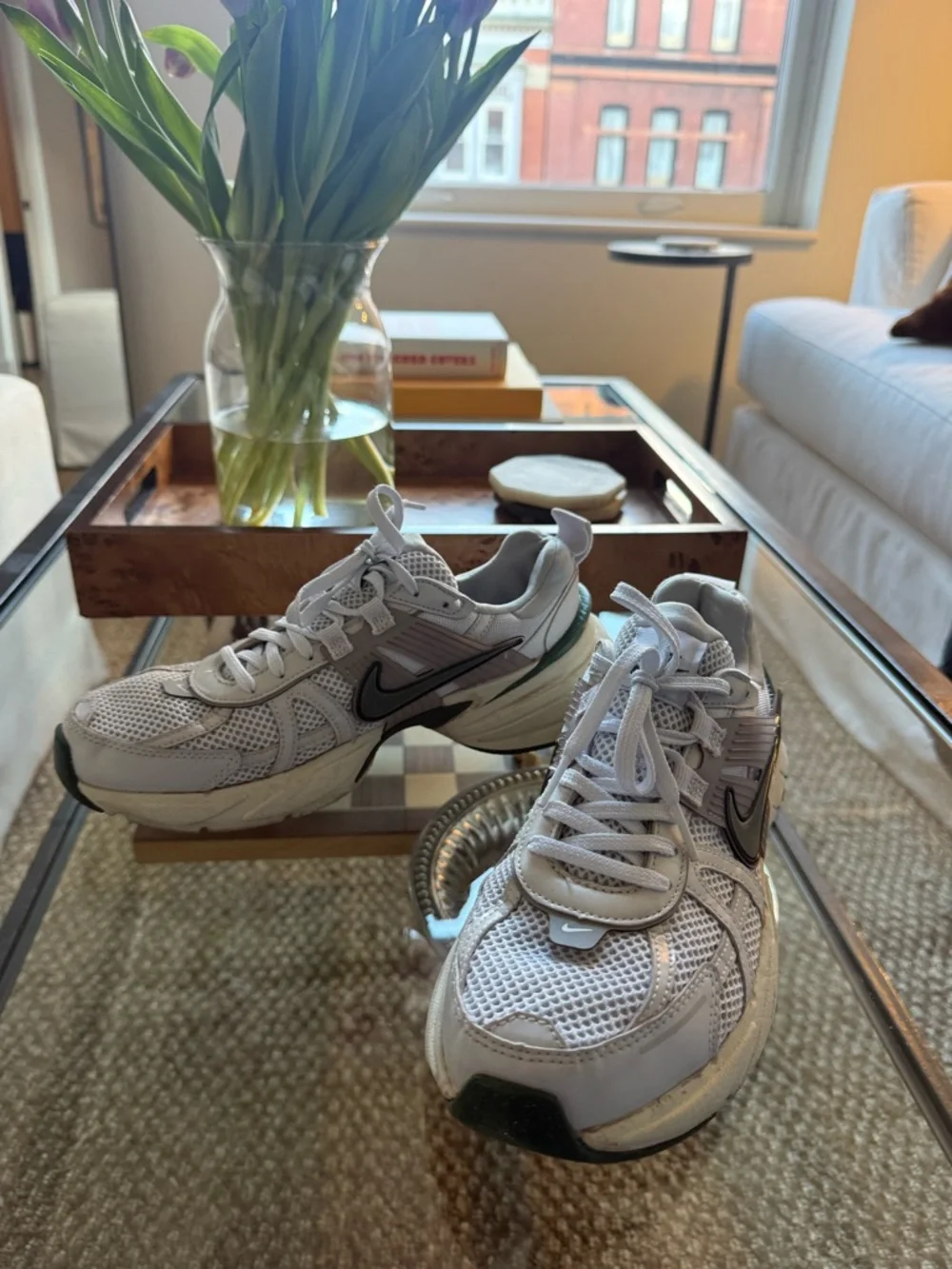 Nike V2K Run Women's Sneakers - Size 8.5 - White/Photon Dust